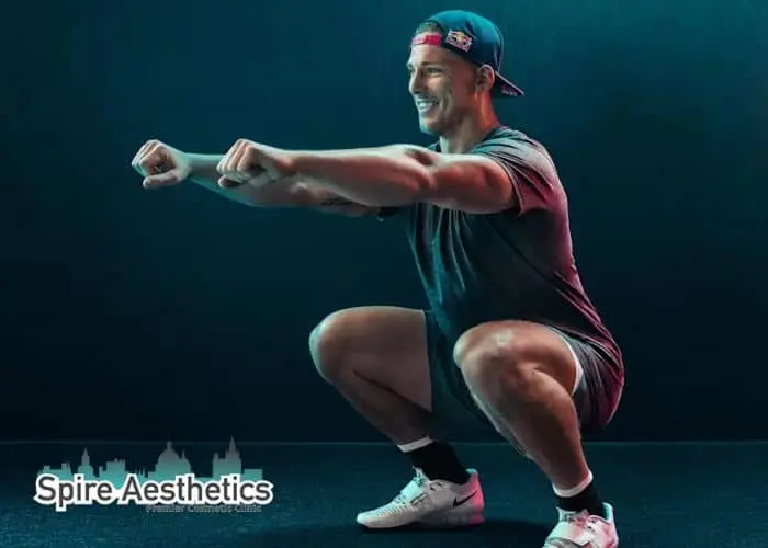 Image of man build leg muscle Hockley through exercise